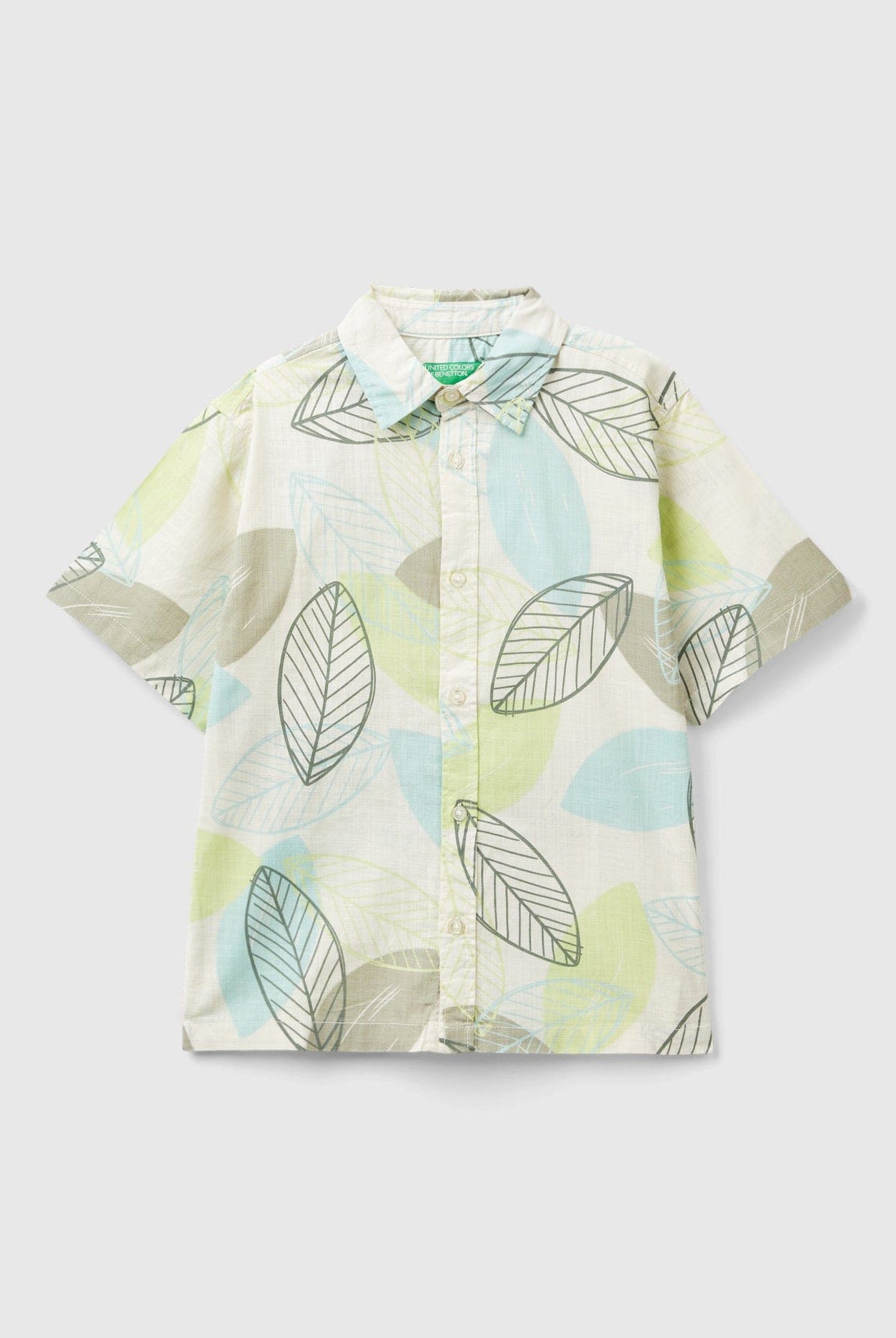 يونايتد كولورز اوف بينيتون قميص قصير الأكمام مزخرف بالكامل ولادي