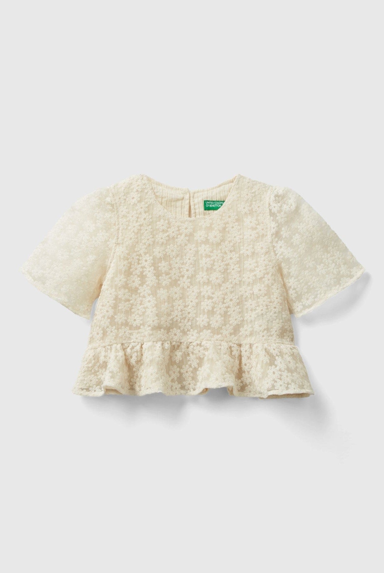 يونايتد كولورز اوف بينيتون بلوزة مكرمية بناتي