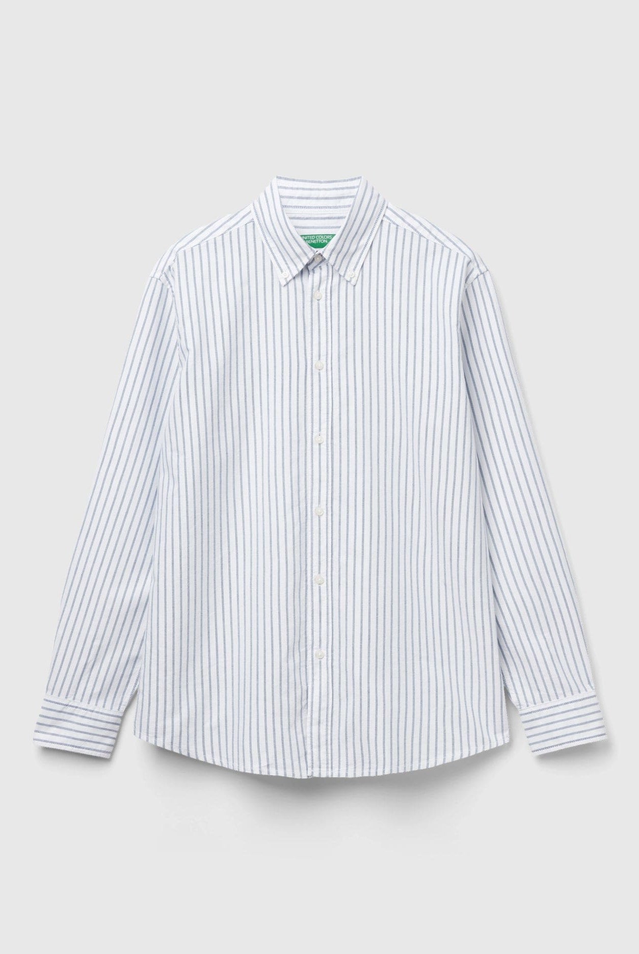 يونايتد كولورز اوف بينيتون قميص مخطط بالطول من القطن الخالص 100% رجالي