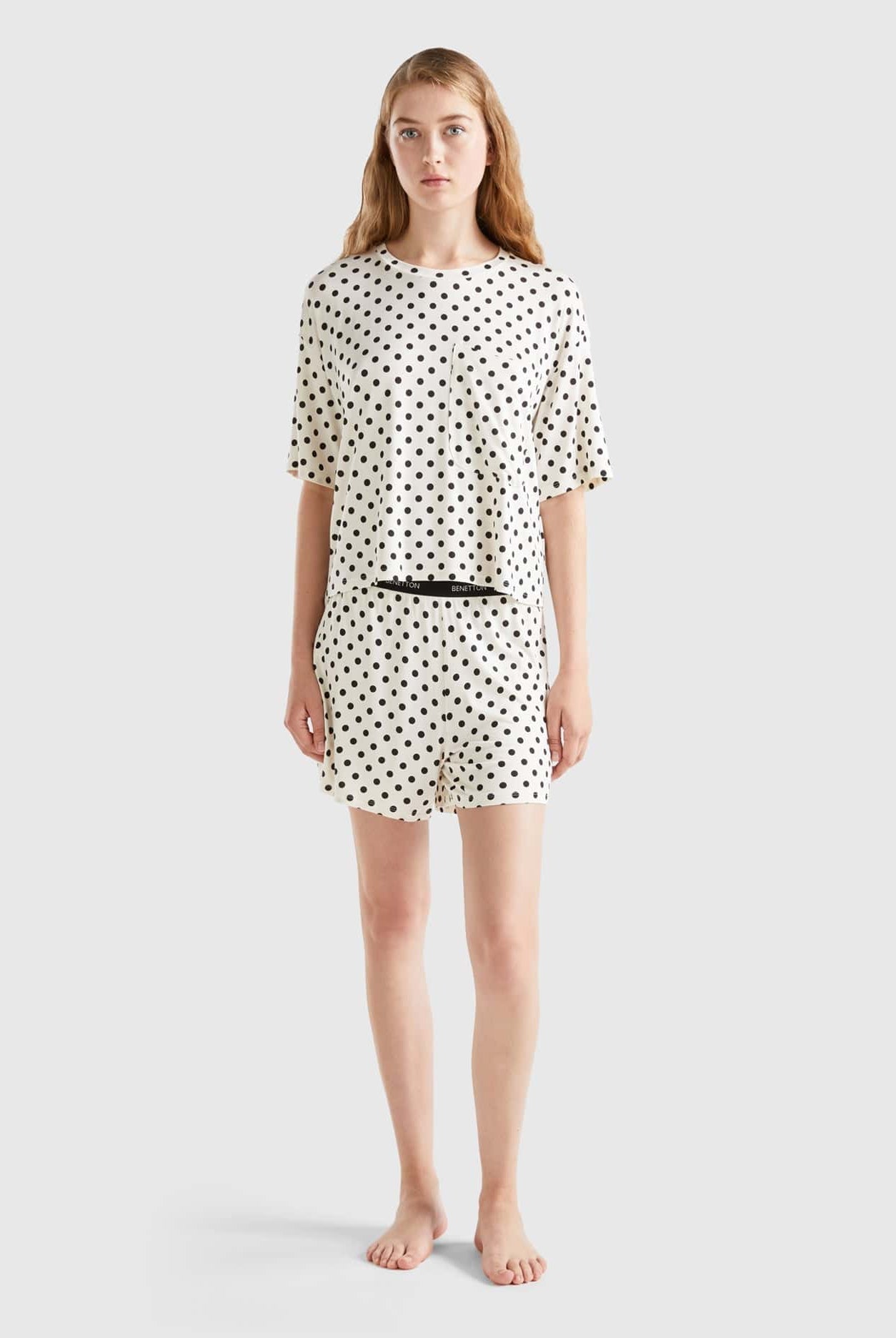 يونايتد كولورز اوف بينيتون بيجاما بشورت نسائيه بنقاط البولكا