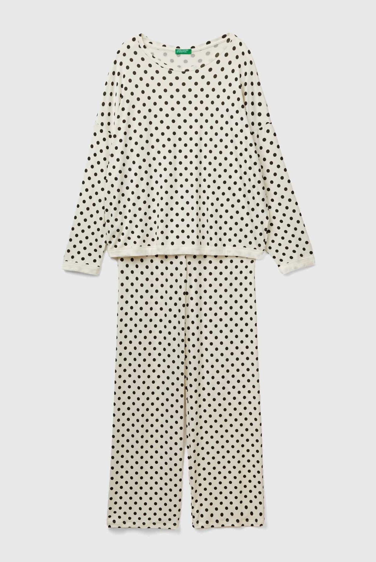 يونايتد كولورز اوف بينيتون بيجاما نسائي طويلة بنقاط البولكا