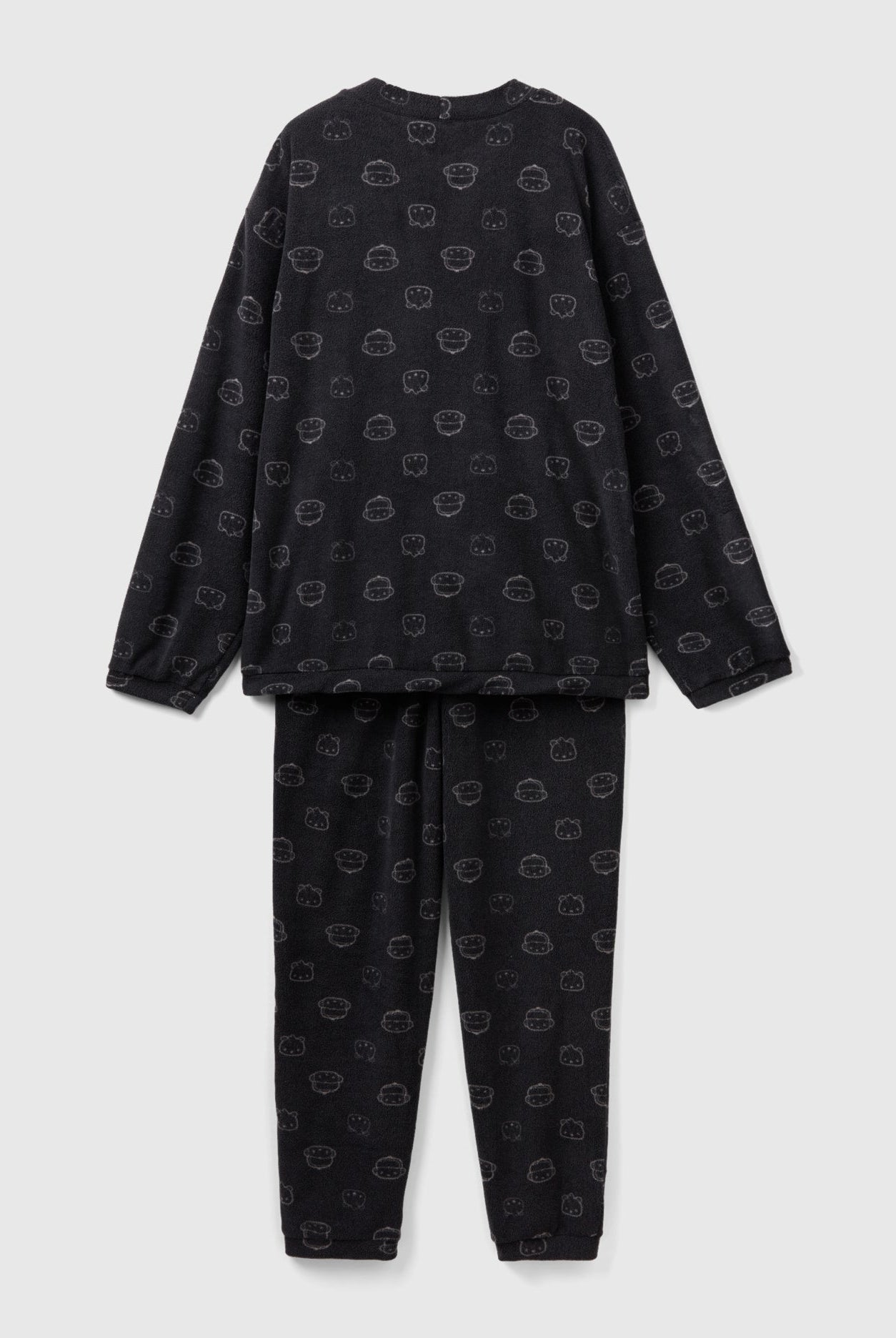 يونايتد كولورز اوف بينيتون طقم بيجامة مطبوع بكل الأنماط ومطوي رجالي