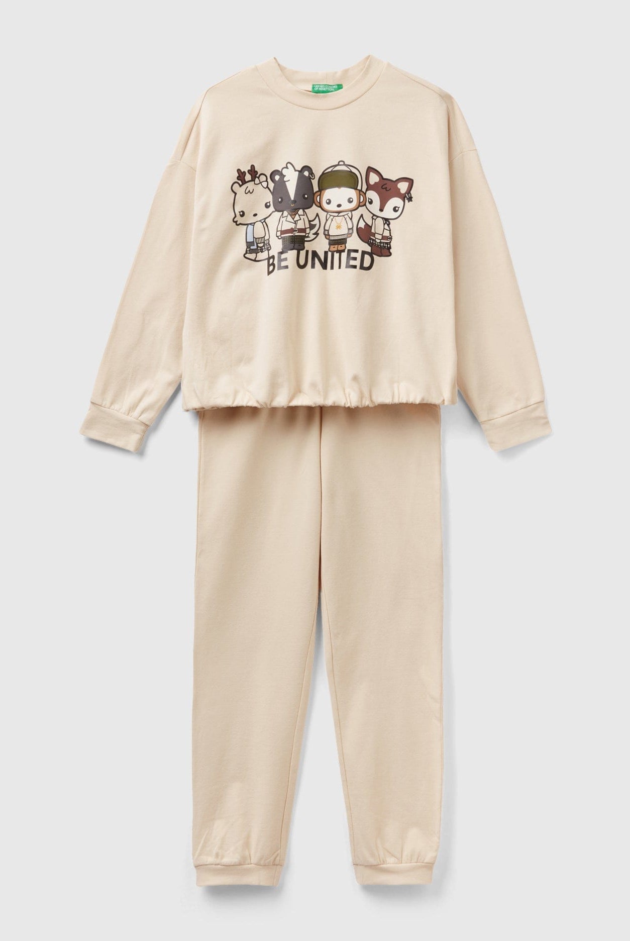 يونايتد كولورز اوف بينيتون بيجامة مطبوعة بشعار أطفالي
