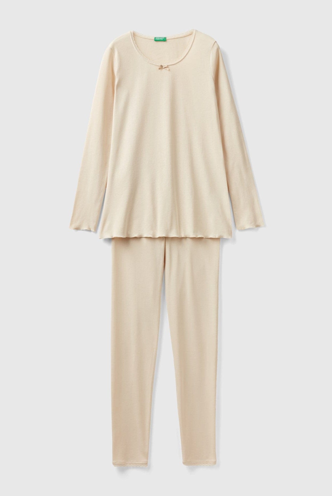 يونايتد كولورز اوف بينيتون بيجاما نسائي من القطن طويل الألياف