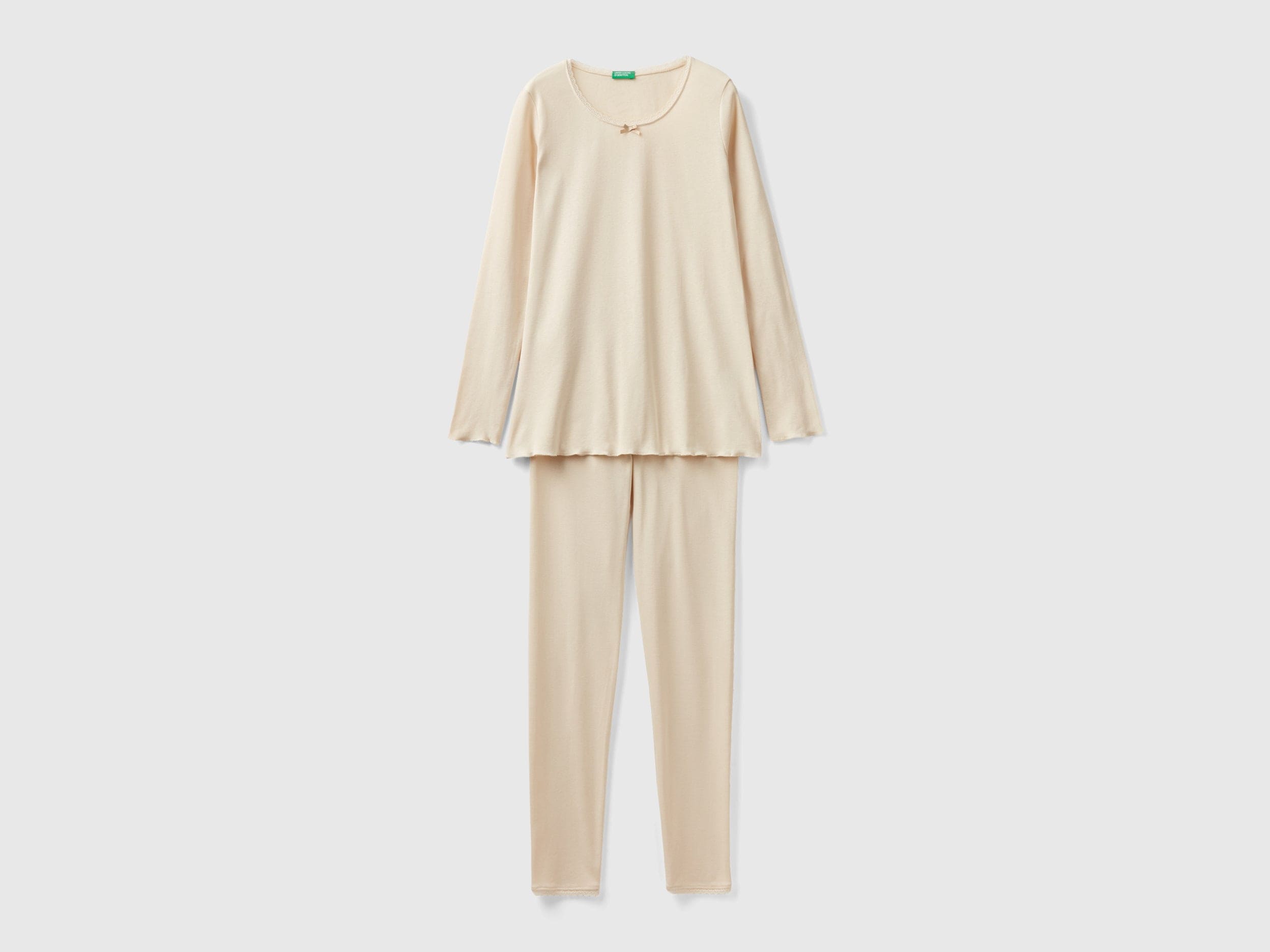 يونايتد كولورز اوف بينيتون بيجاما نسائي من القطن طويل الألياف