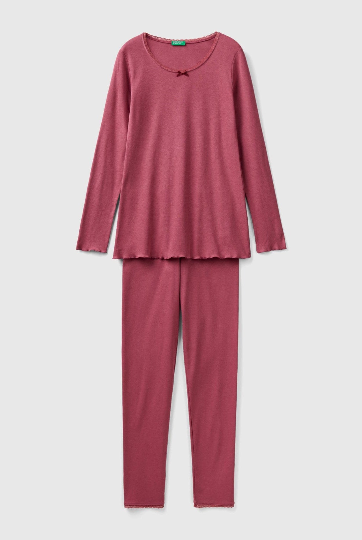 يونايتد كولورز اوف بينيتون بيجاما نسائي من القطن طويل الألياف