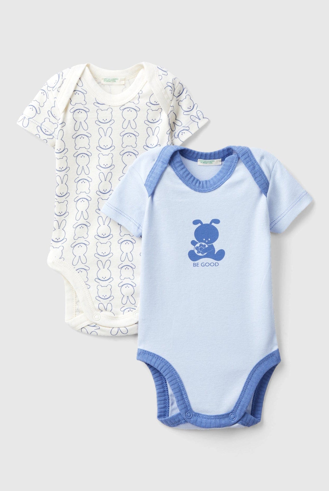 يونايتد كولورز اوف بينيتون طقم 2 سالوبيت ملونة كت رضع أطفال