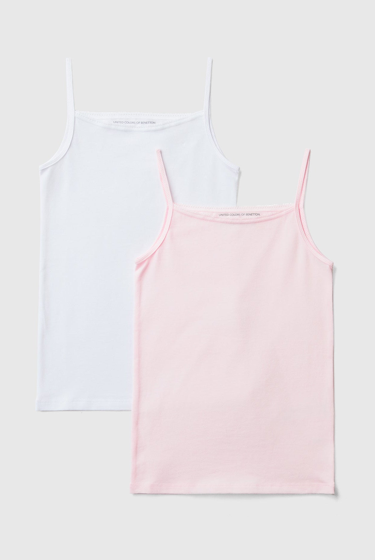 يونايتد كولورز اوف بينيتون طقم قمصان من القطن المطاطي بعدد اثنين أطفالي