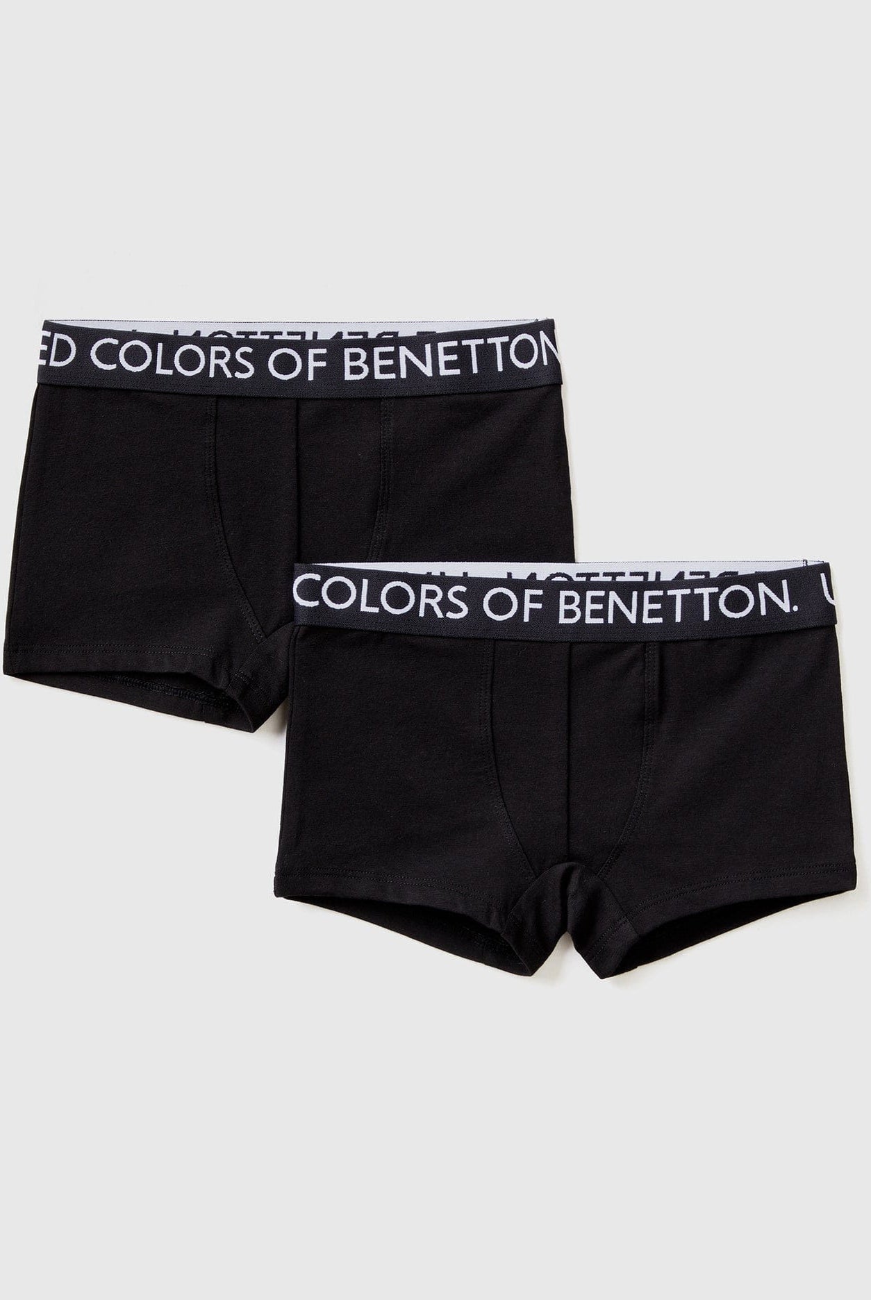 يونايتد كولورز اوف بينيتون طقم 2 بوكسر بشريط مطاطي مزين بالشعار أطفالي