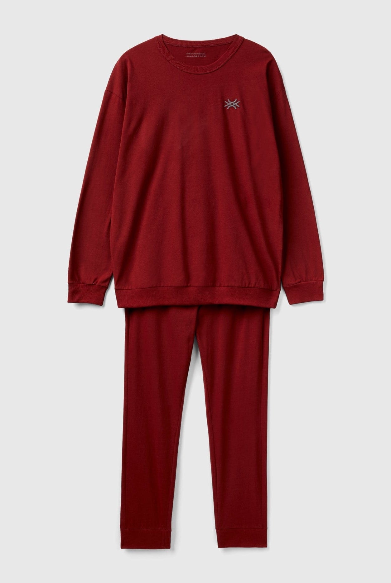 يونايتد كولورز اوف بينيتون بيجاما شبابي بشعار من القطن طويل الألياف