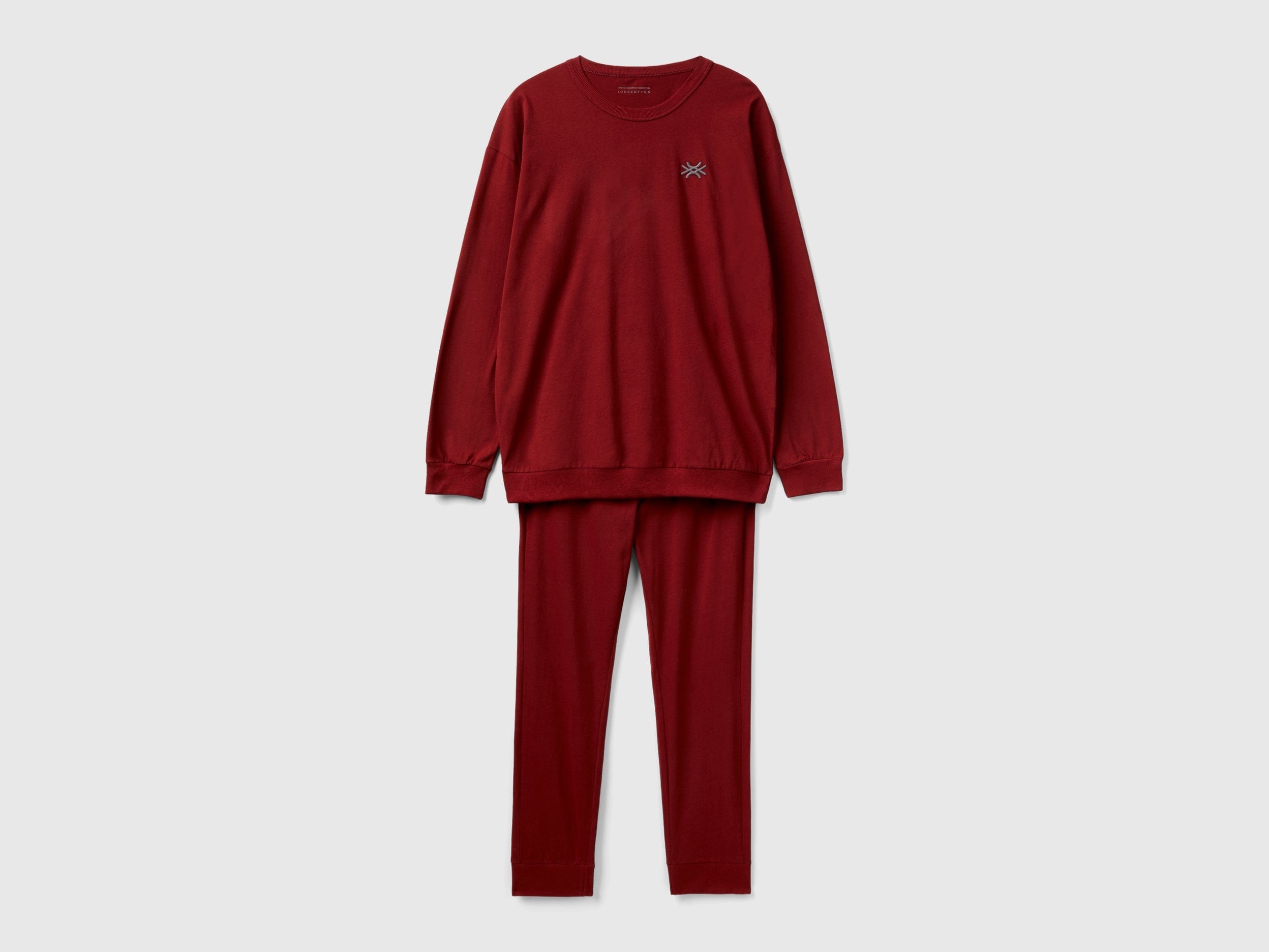 يونايتد كولورز اوف بينيتون بيجاما شبابي بشعار من القطن طويل الألياف