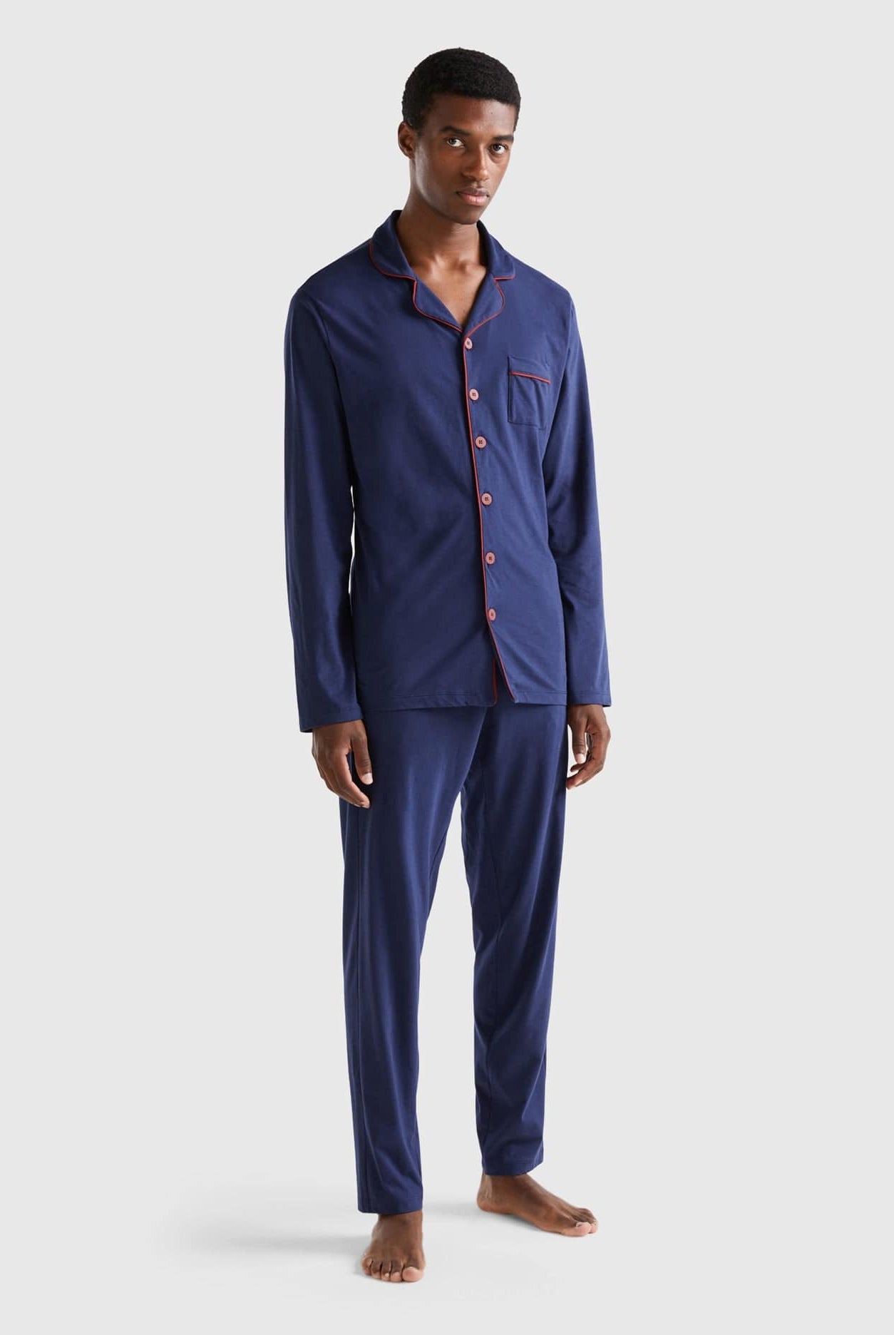 يونايتد كولورز اوف بينيتون بيجاما شبابي من القطن طويل الألياف