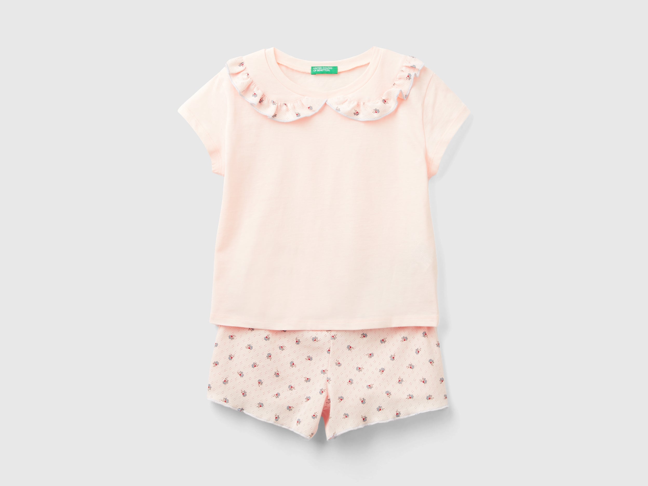 يونايتد كولورز اوف بينيتون بيجاما قصيرة بياقة للفتيات