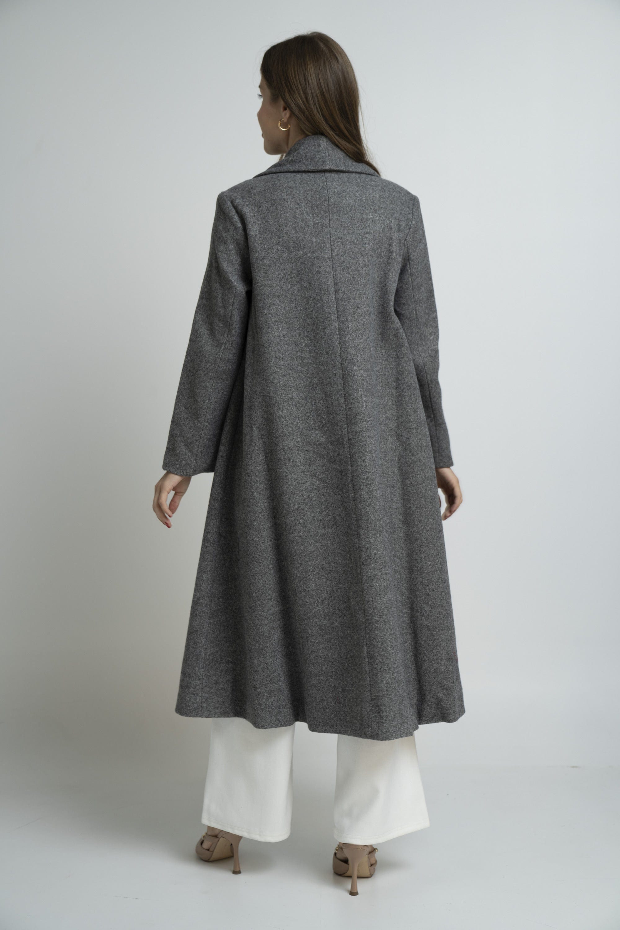 نتشي بالطو واسع طويل كم طويل نسائي