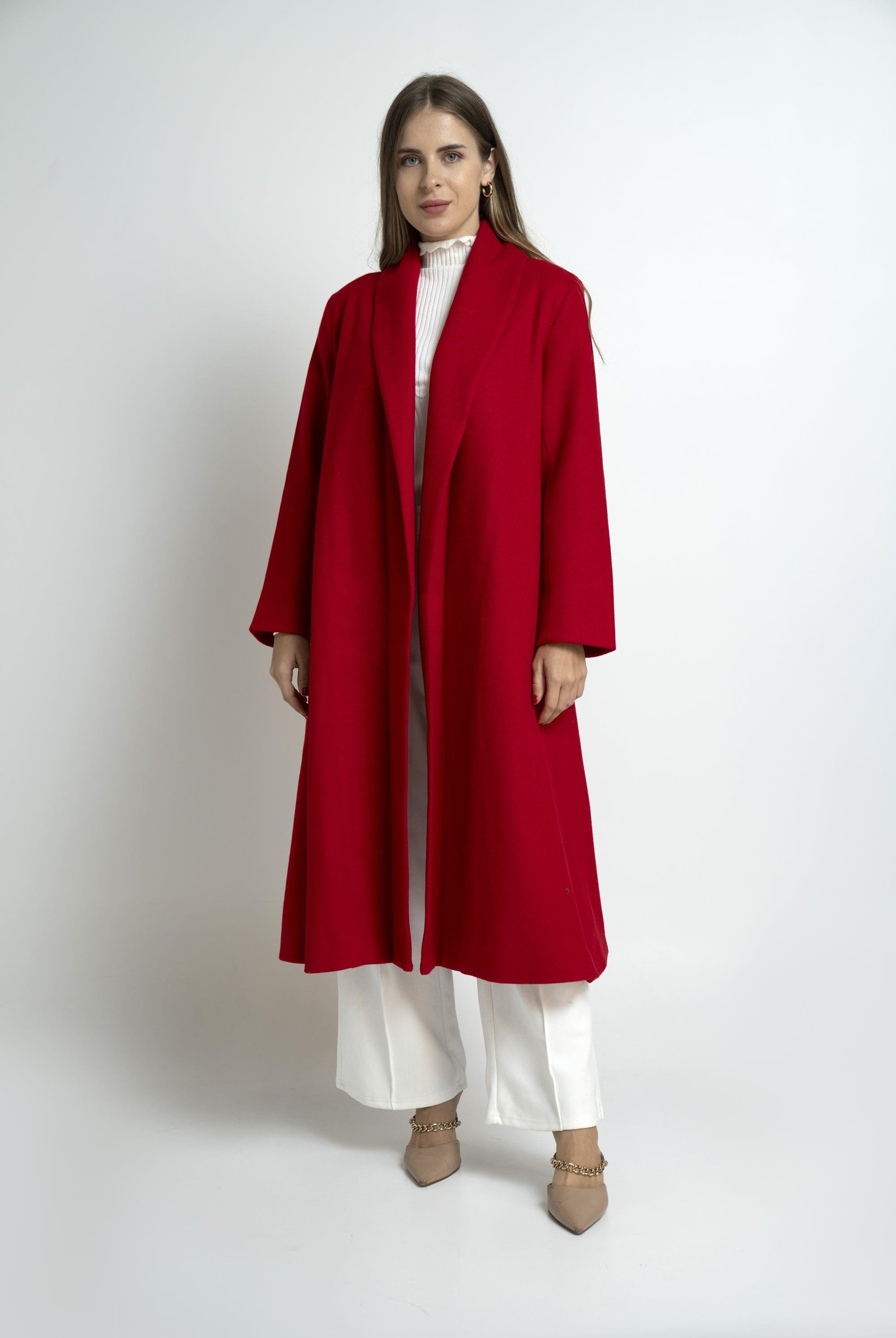 نتشي بالطو واسع طويل كم طويل نسائي