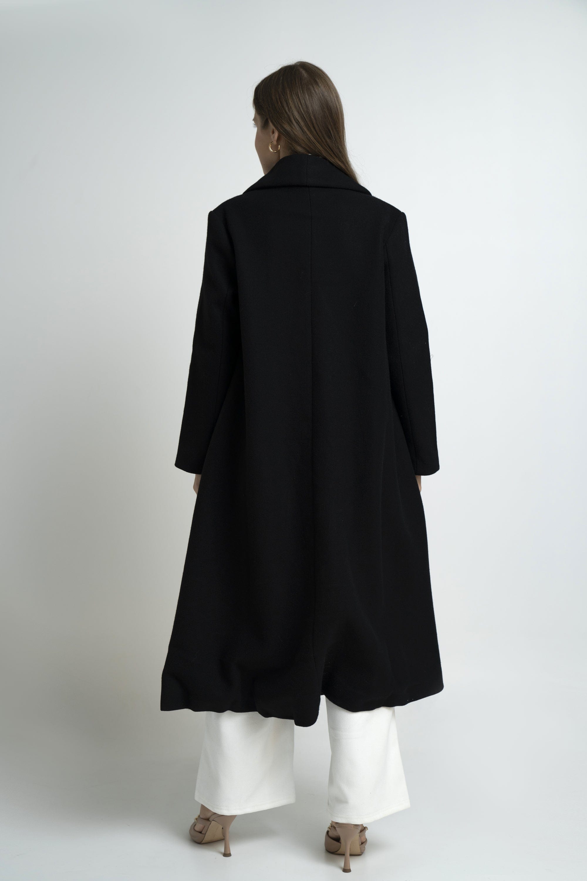 نتشي بالطو واسع طويل كم طويل نسائي