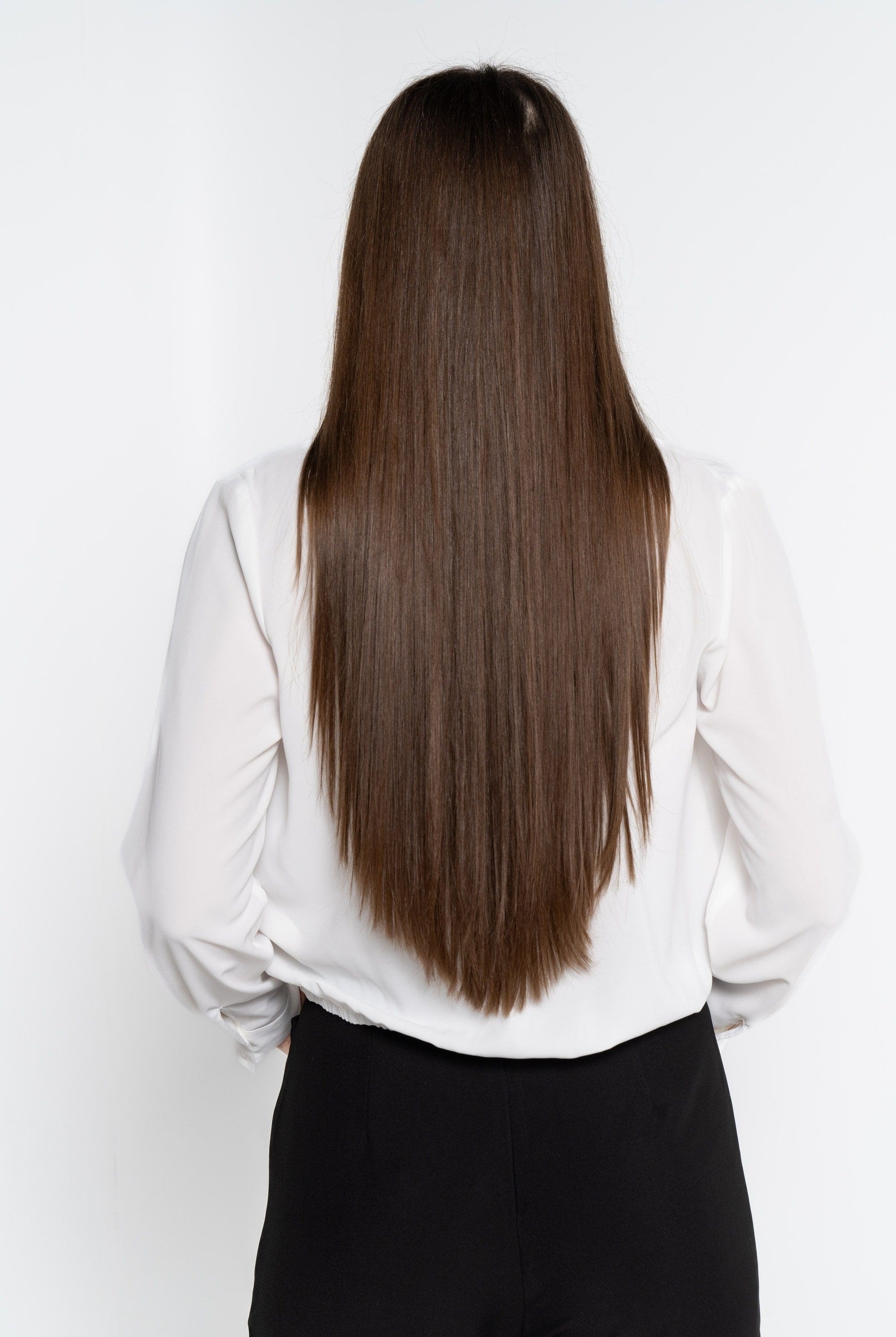 نتشي بلوزة بأكمام طويلة بطيات سادة نسائي