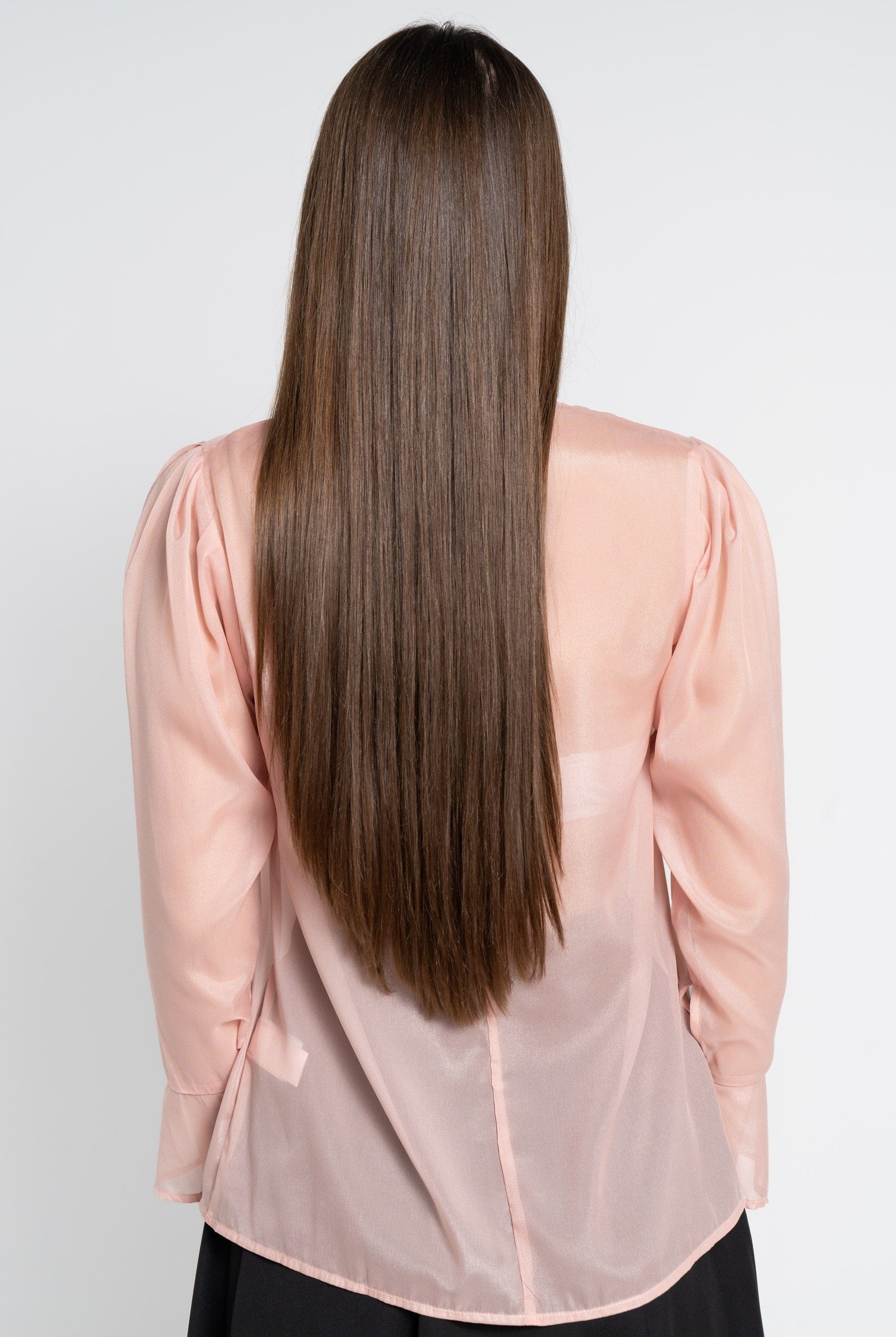 نتشي بلوزة بأكمام طويلة سادة شفافة نسائية