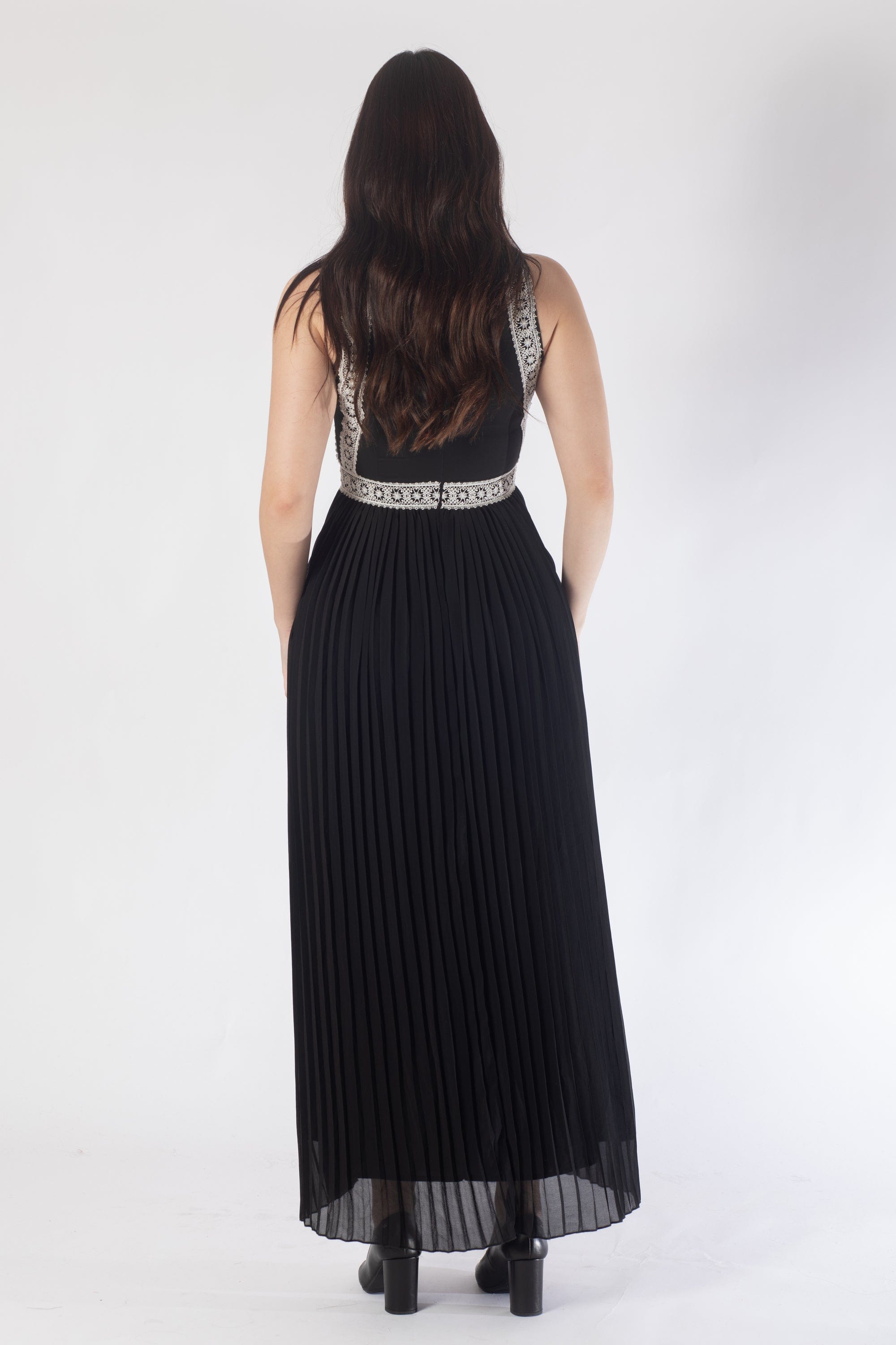 فستان ماكسي كت مزين بدانتيل نسائي