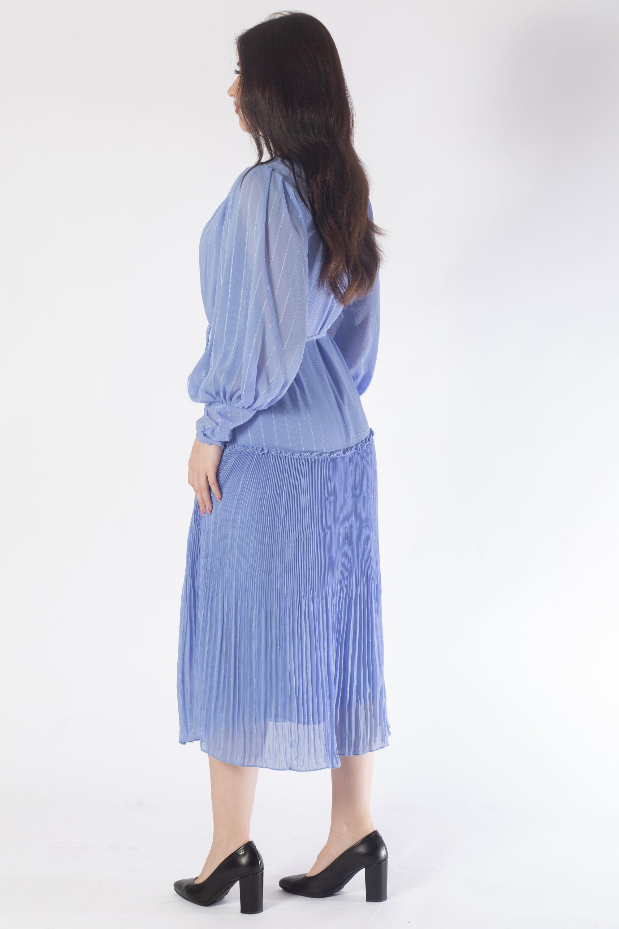 فستان ميدي كم طويل برباط نسائي