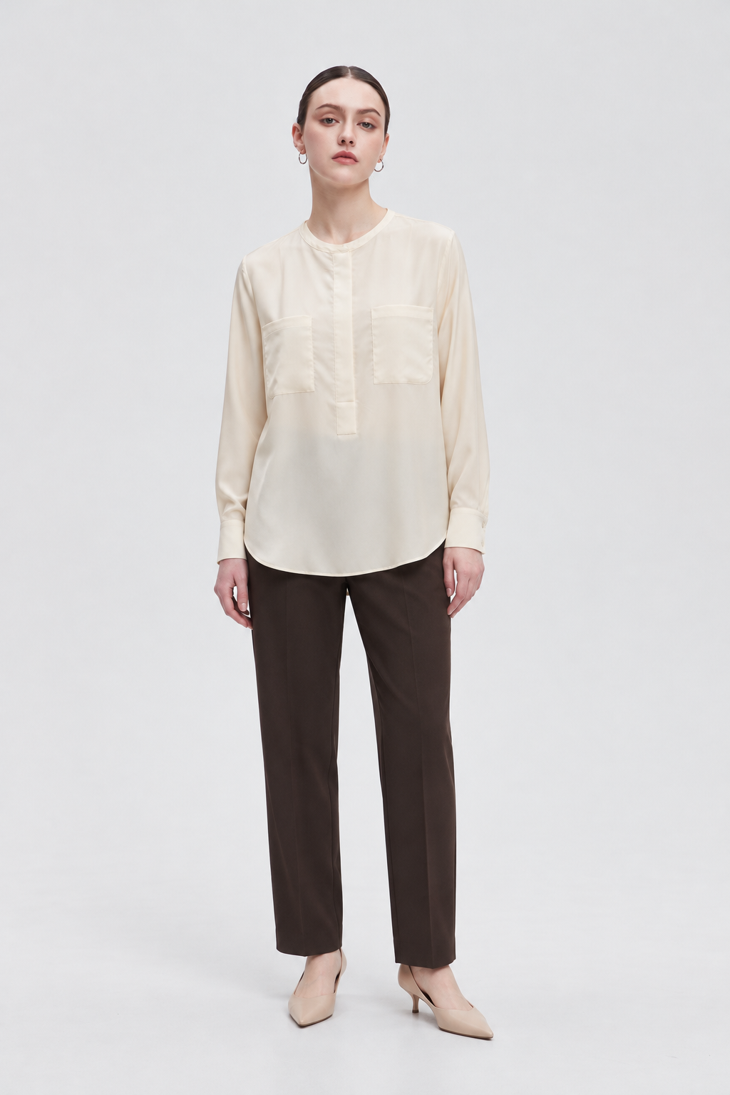 YWTO241050 ecru full front - model alice