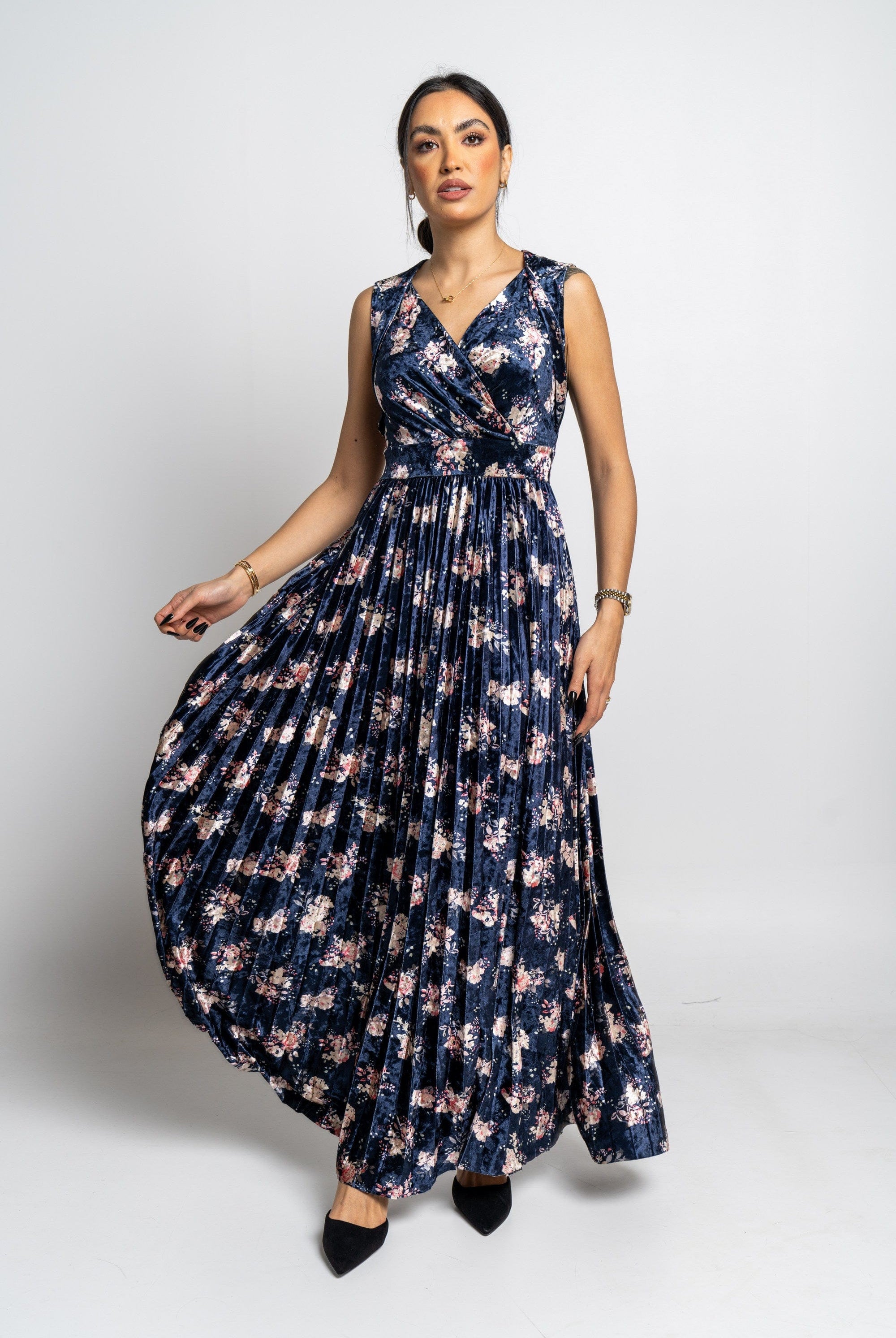 نتشي فستان ماكسي كت مورد سبعة مخصر طويل نسائي