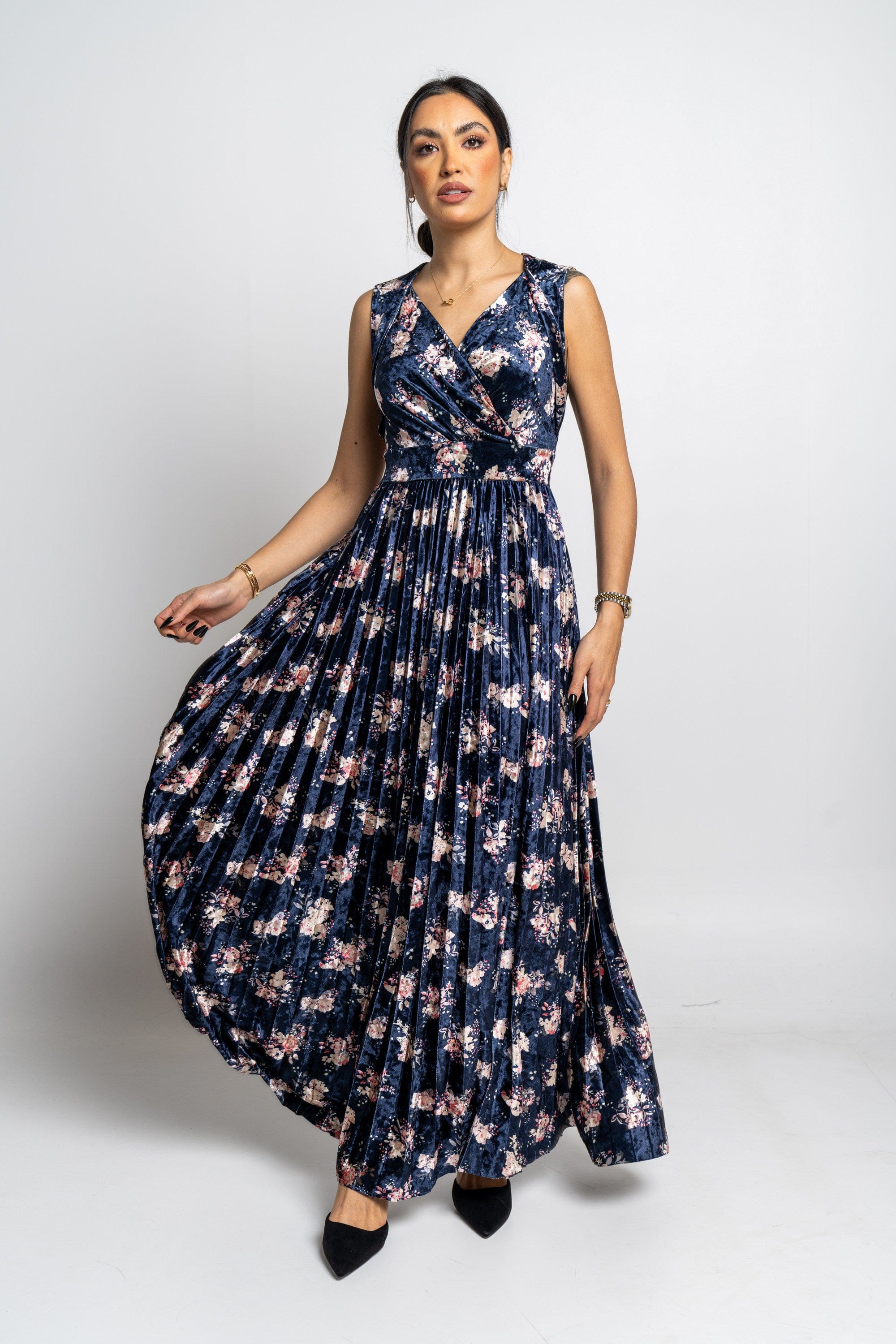 نتشي فستان ماكسي كت مورد سبعة مخصر طويل نسائي