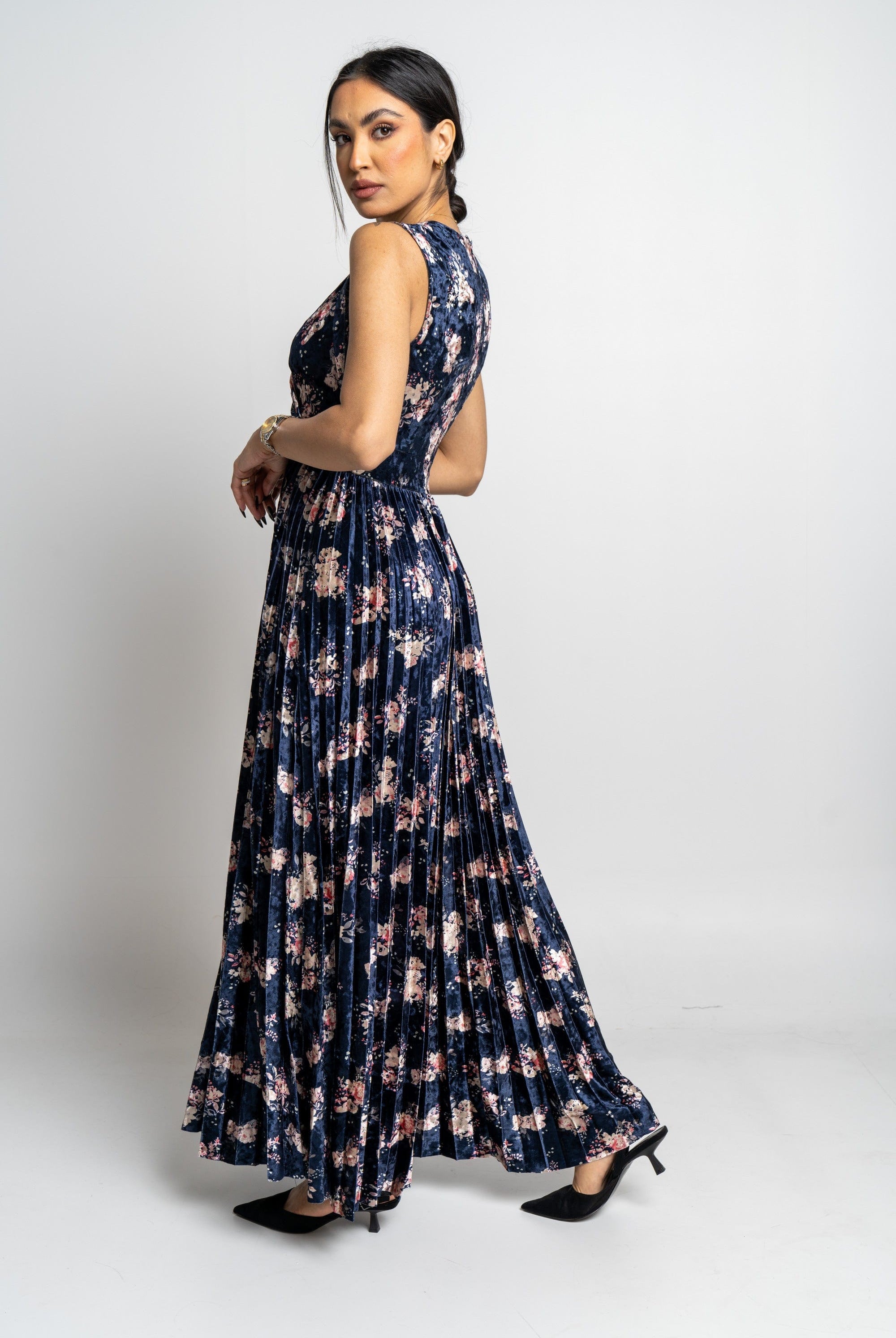 نتشي فستان ماكسي كت مورد سبعة مخصر طويل نسائي