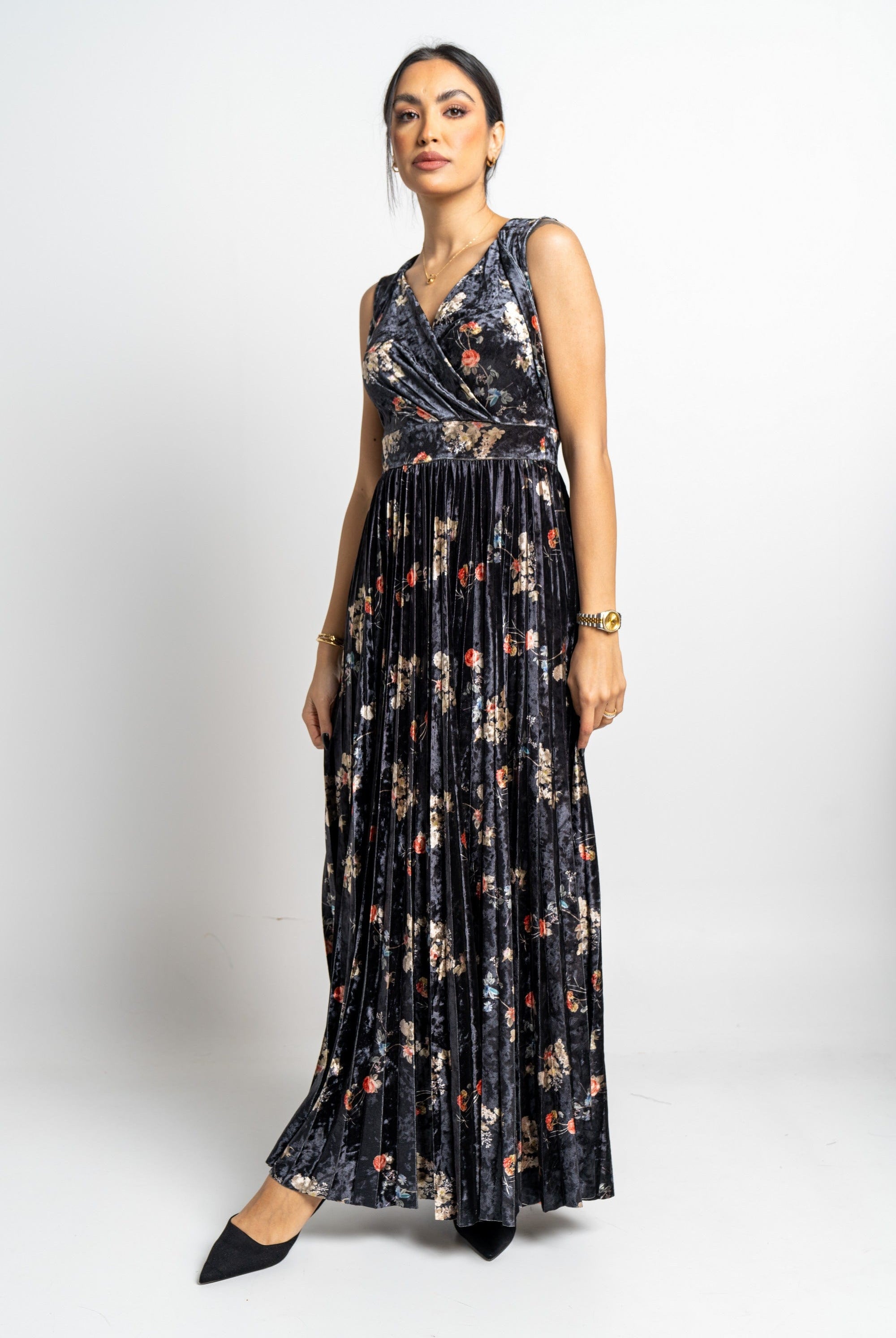 نتشي فستان ماكسي كت مورد سبعة مخصر طويل نسائي