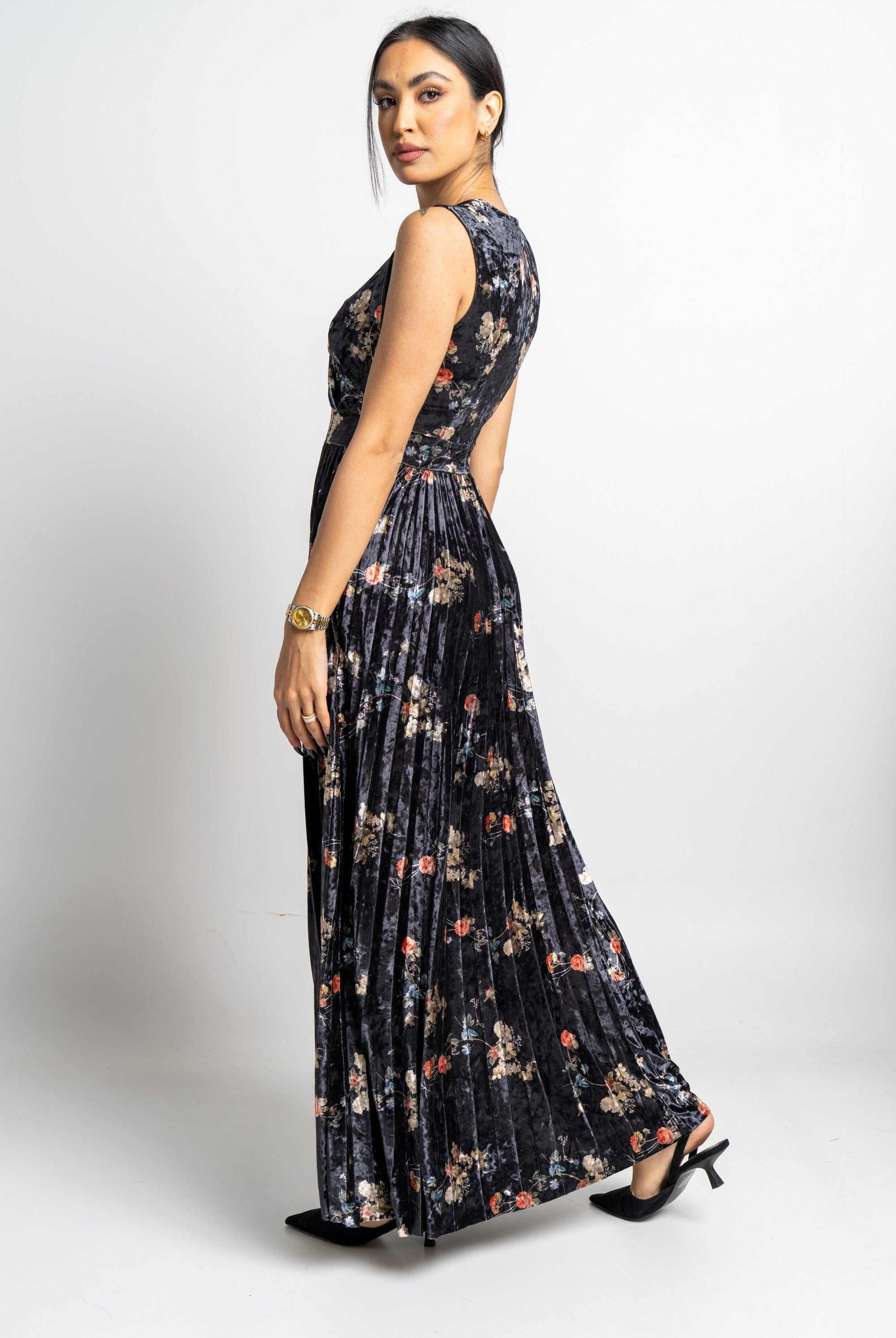 نتشي فستان ماكسي كت مورد سبعة مخصر طويل نسائي