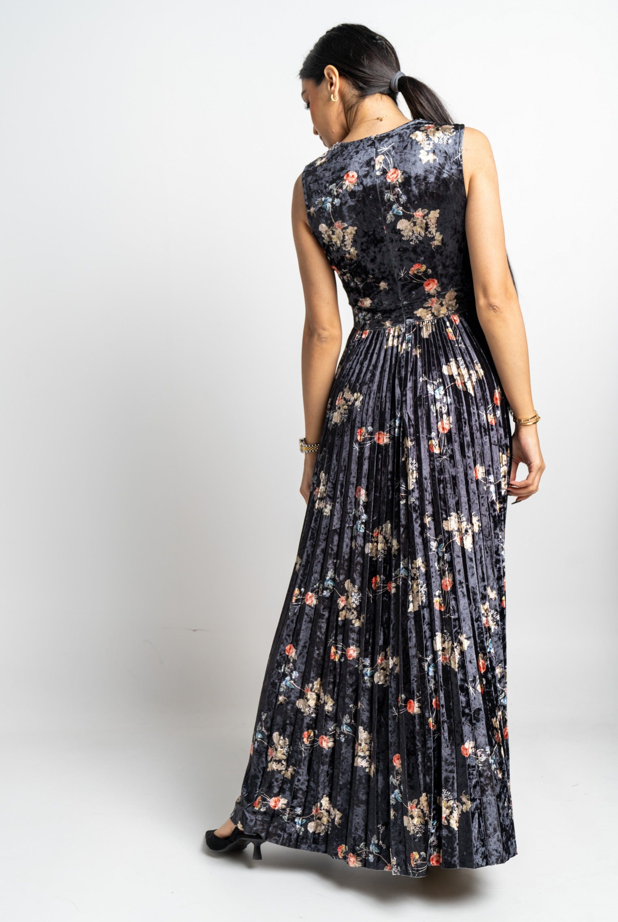 نتشي فستان ماكسي كت مورد سبعة مخصر طويل نسائي