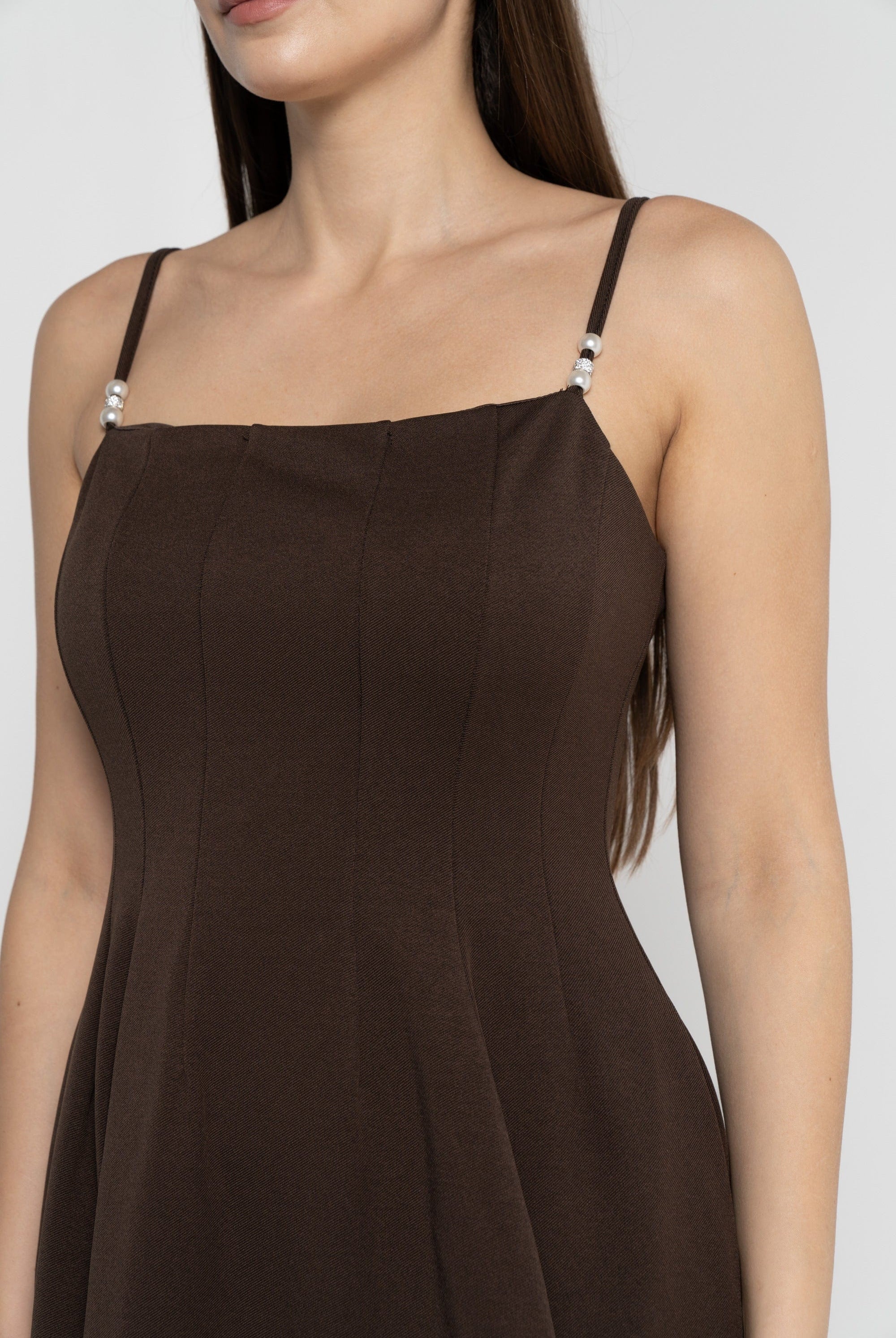 نتشي فستان ميدي بلا أكمام منقوش نسائي