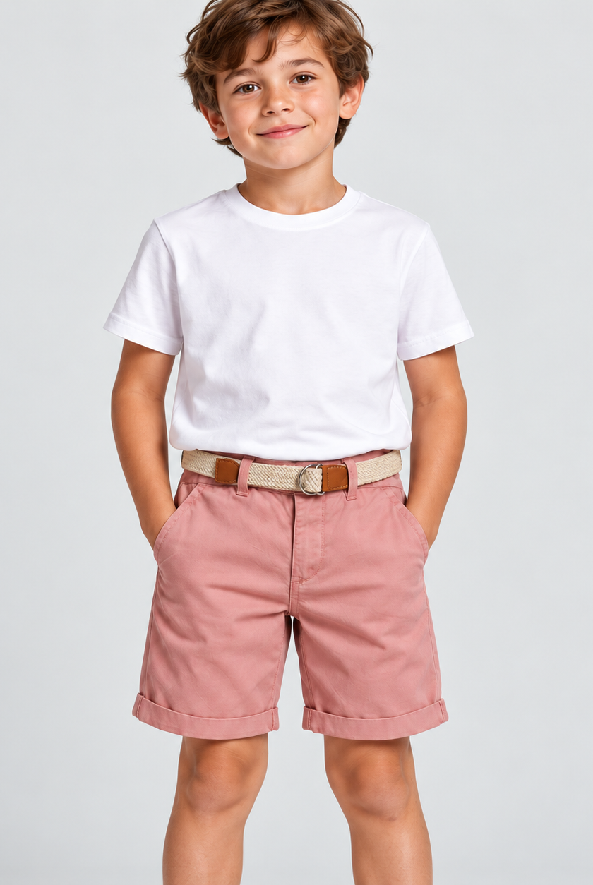 BKSH0578-2 pink child model garment front