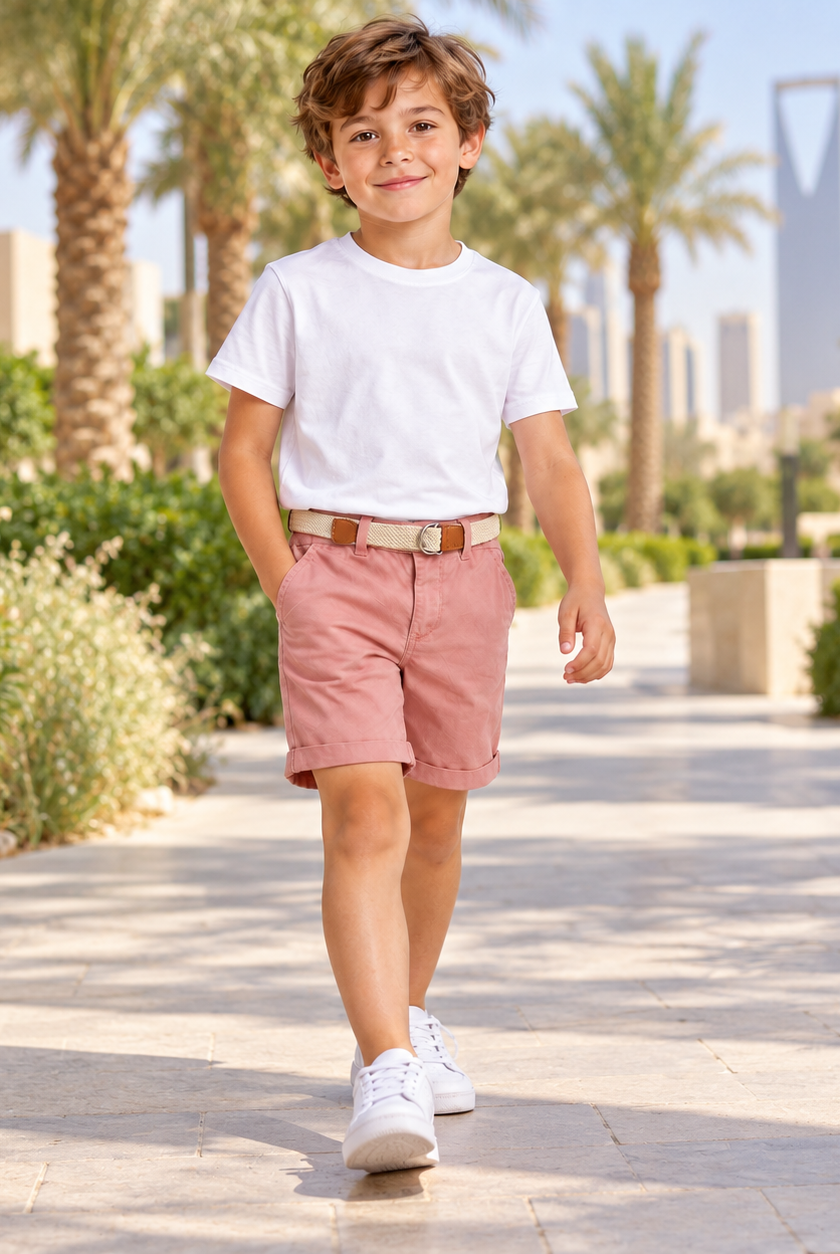 BKSH0578-2 pink child model lifestyle