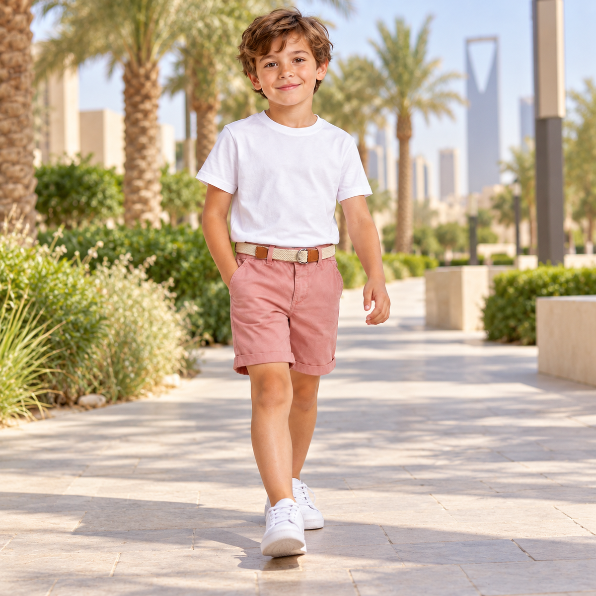 BKSH0578-2 pink child model lifestyle