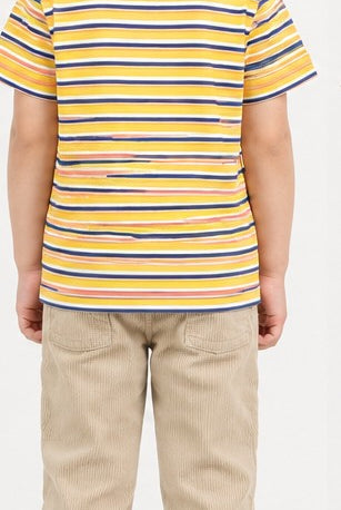 Back view of Gingersnaps boys striped T-shirt