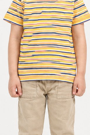 Front view of Gingersnaps boys striped T-shirt