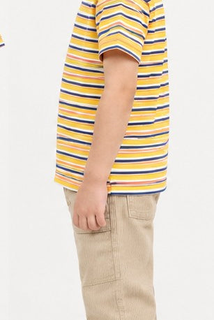 Left side view of Gingersnaps boys striped T-shirt
