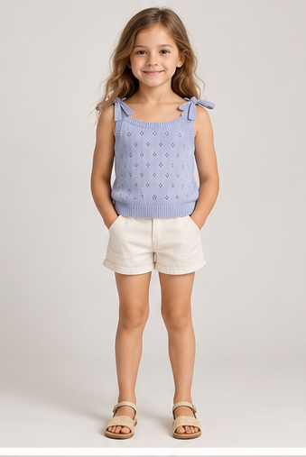 Gingersnaps girls top gbl1455, front view
