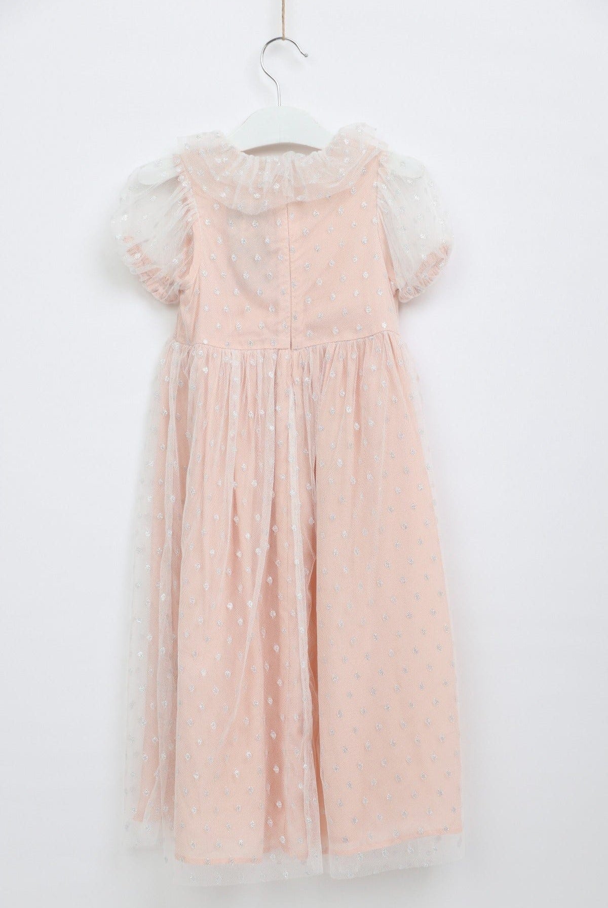 Original Gingersnaps GDR1932 blush sparkle dress garment back reference