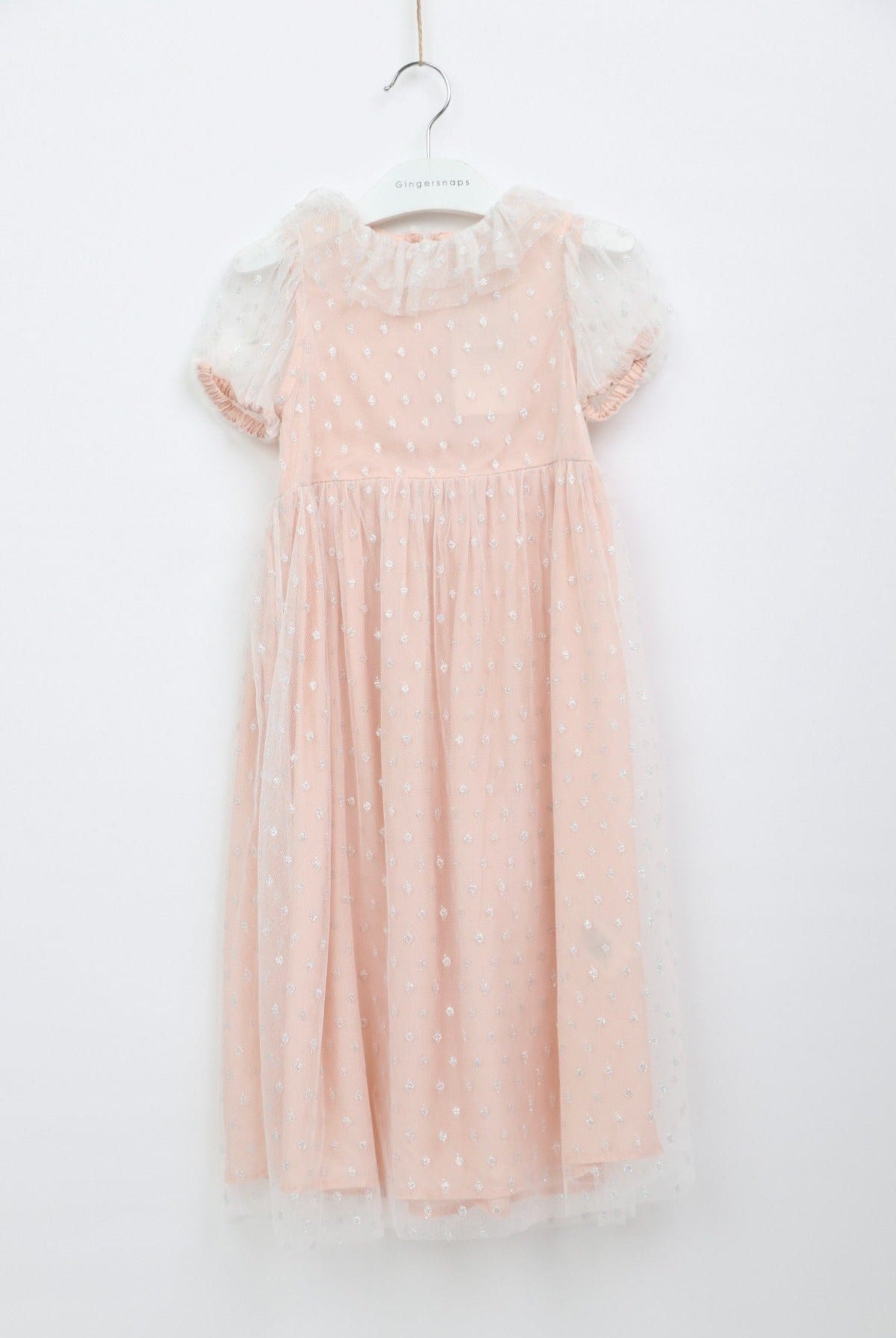Original Gingersnaps GDR1932 blush sparkle dress garment front reference