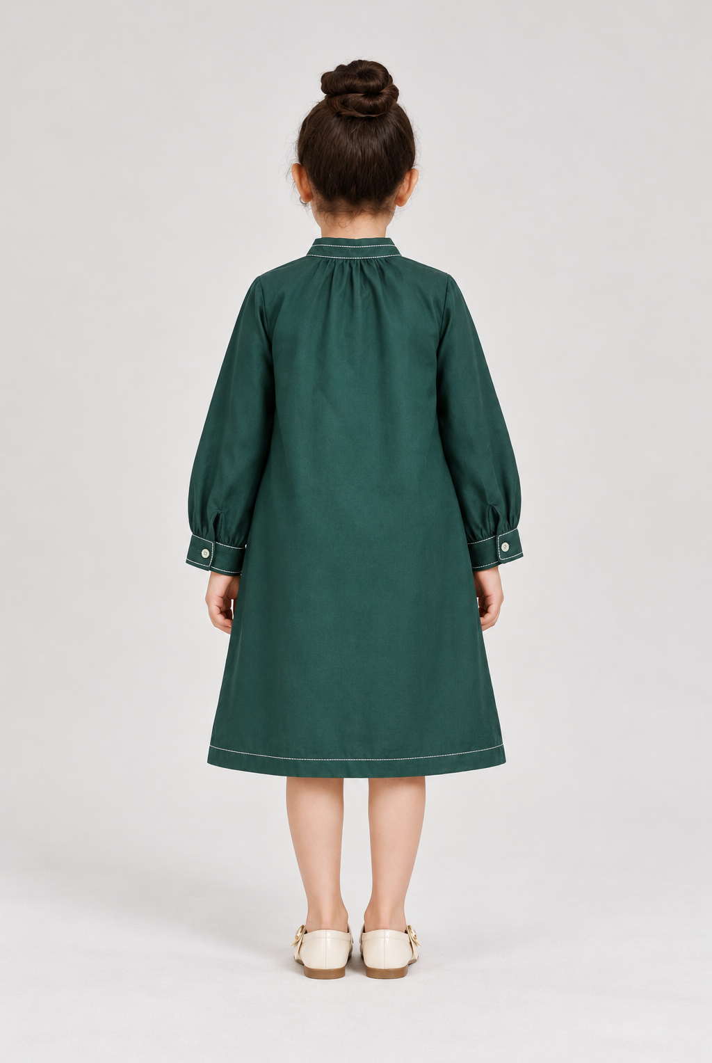 GDR2170 green dress back model view