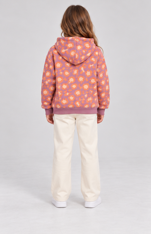 Gingersnaps girls' hoodie model photo, back view
