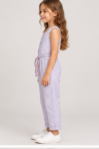 right view of girls gjs0252 jumpsuit on girl model