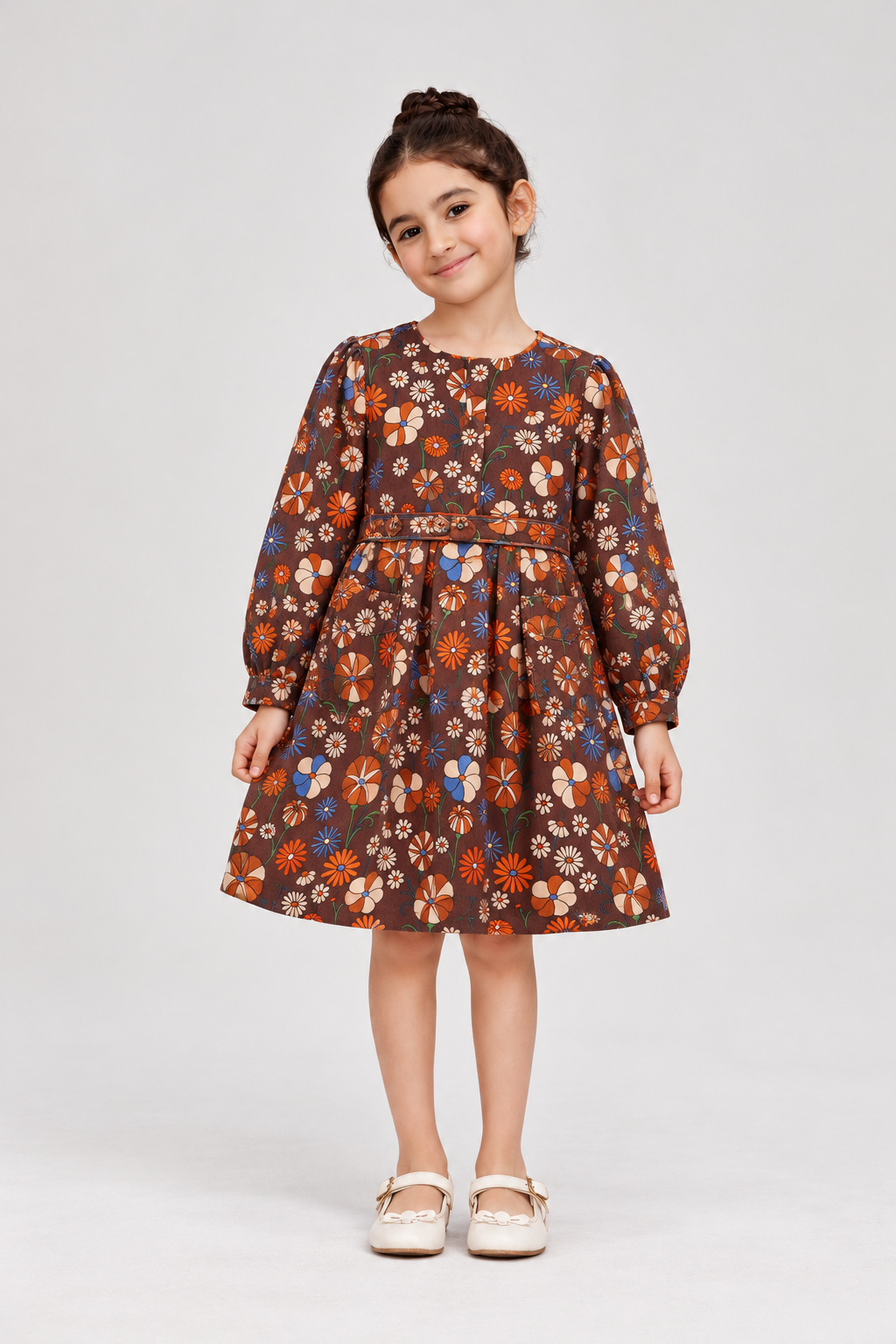 GKDR21732 floral dress front model view