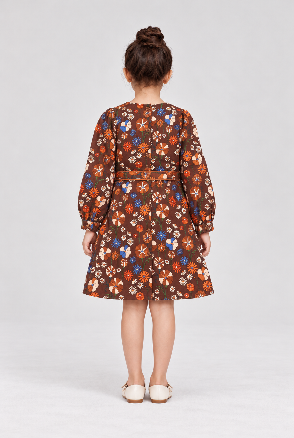 GKDR21732 floral dress back model view