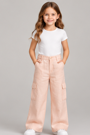gpa0507 front view, girls pants on child model