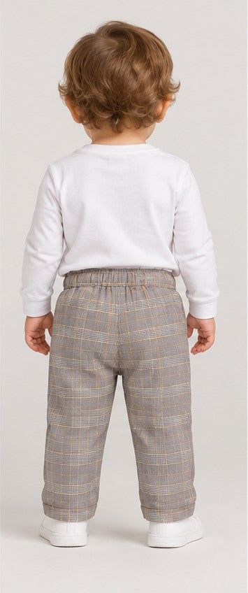 Gingersnaps boys plaid pants back view
