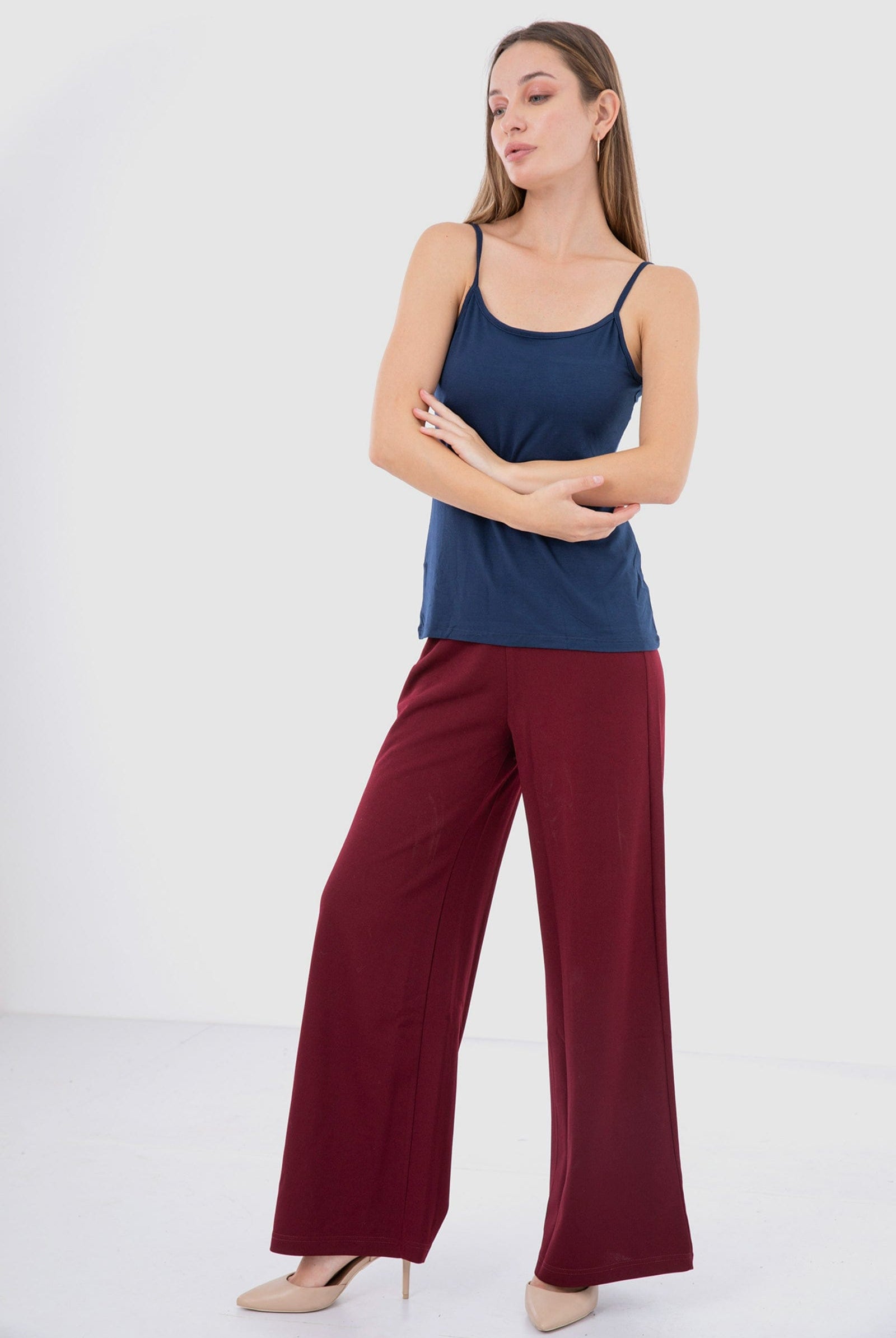 كارينا بلوزة بدون أكمام حمالات رفيعة من الفيسكوز