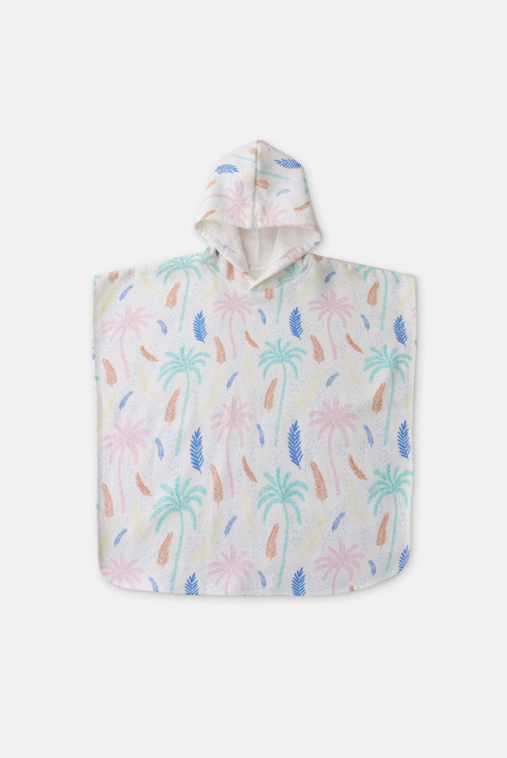 جينجرسنابس منشفة بغطاء راس للبنات بطبعة اشجار متعدد الألوان